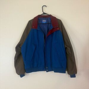 Pendleton vintage 1990’s Blue and Brown wool Varsity Jacket XL